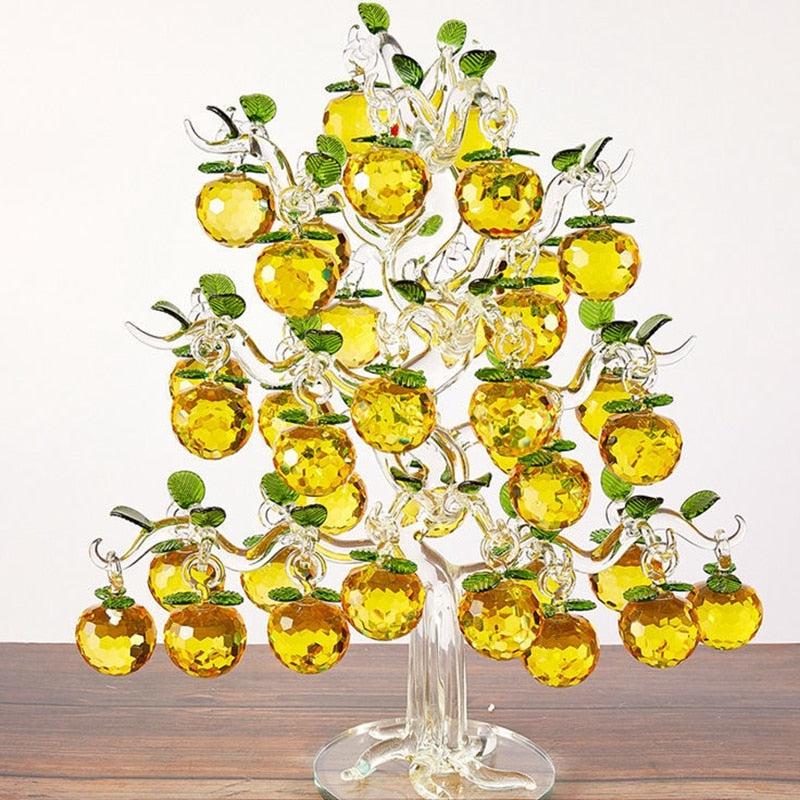 Elegant Crystal Apple Tree Home Decor