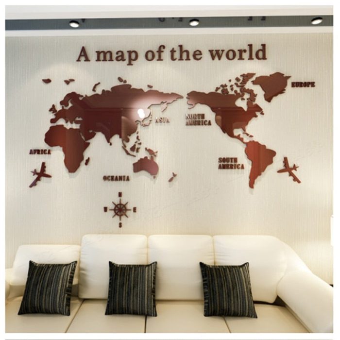 Globe Vision World Map Sticker