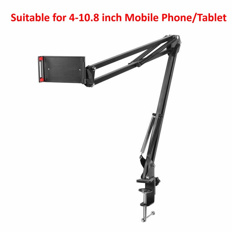 Long Arm Heavy-Duty Desk Mount Tablet Holder