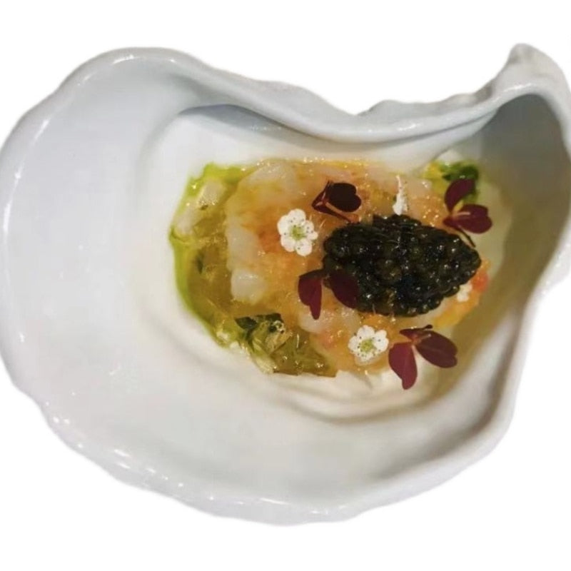 Oyster Shaped Ceramic Plate - UTILITY5STORE