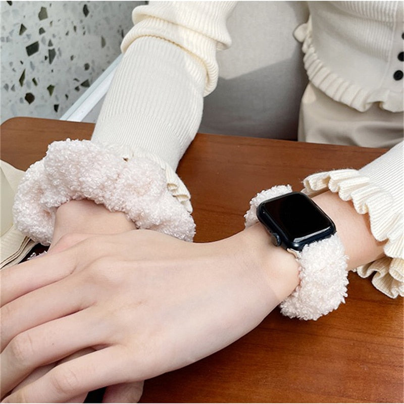 Cozy Plush Smart Watch Wristband