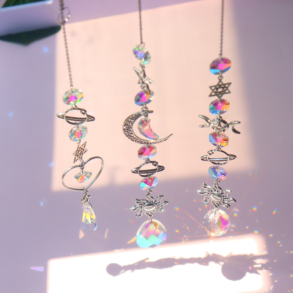 Dream Combo Symphony Crystal Wind Chime Moon Sun Catcher