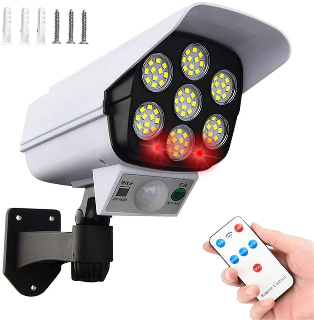 Solar Motion Sensor Dummy Security Camera Light