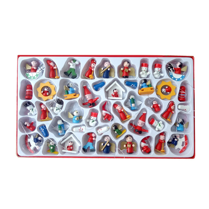 48pcs Santa's Runners Wooden Decoration Set - UTILITY5STORE