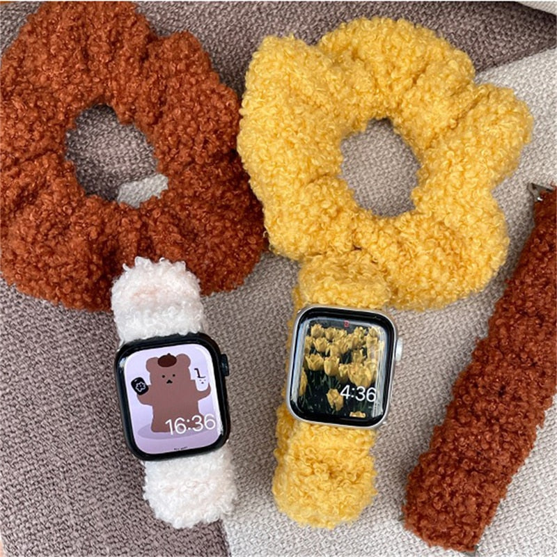 Cozy Plush Smart Watch Wristband