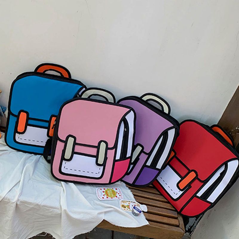 Creative 2D Unisex Cartoon Backpack