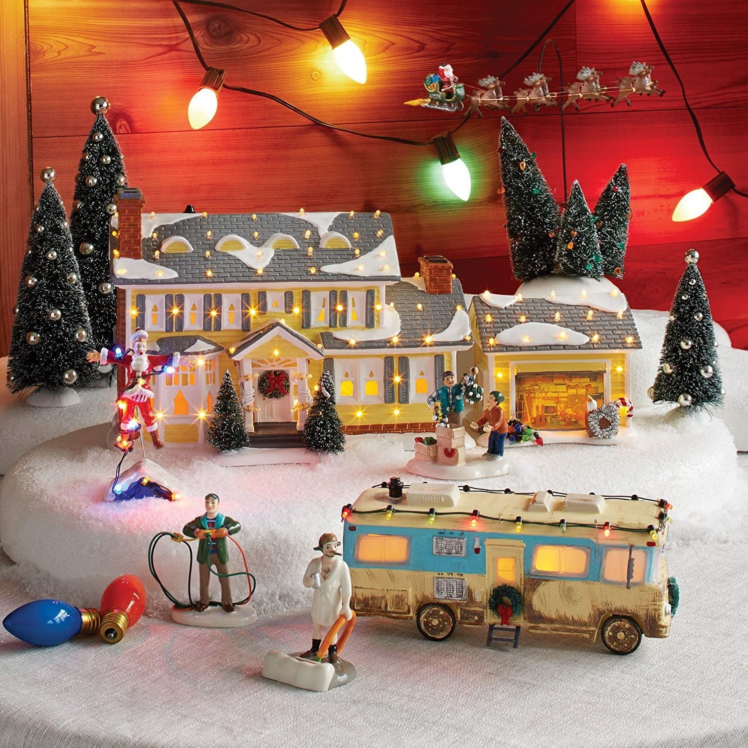 Miniature Christmas House Desktop Decor