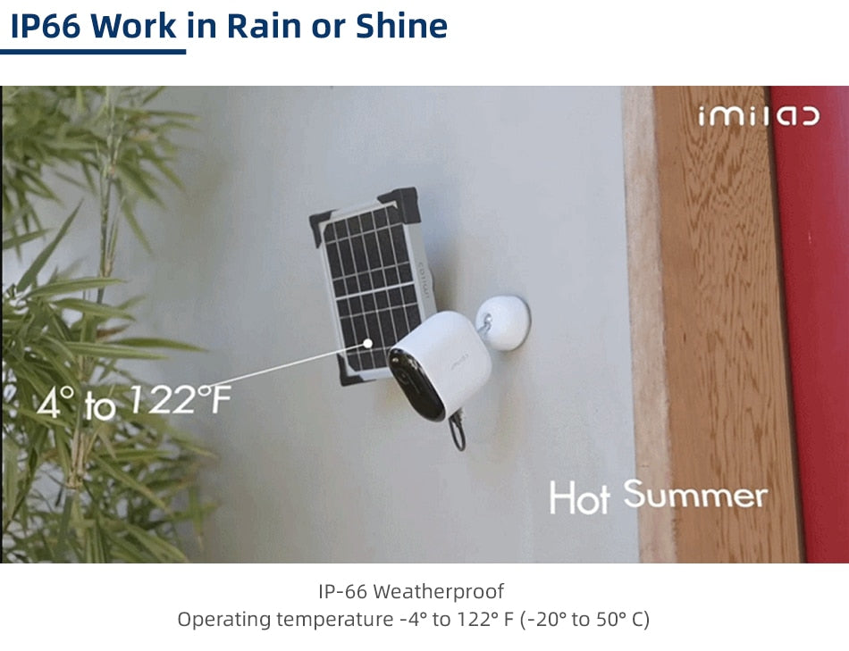 Solar-Powered Magnetic Smart IP Outdoor Security Camera