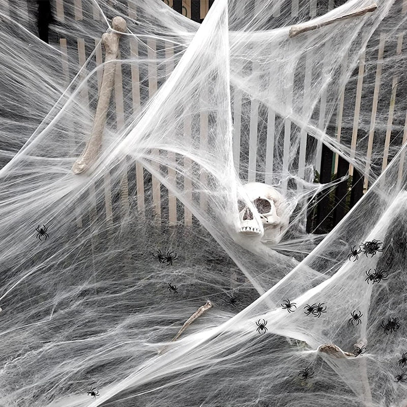 Artificial Stretchy Cobweb Halloween Decoration