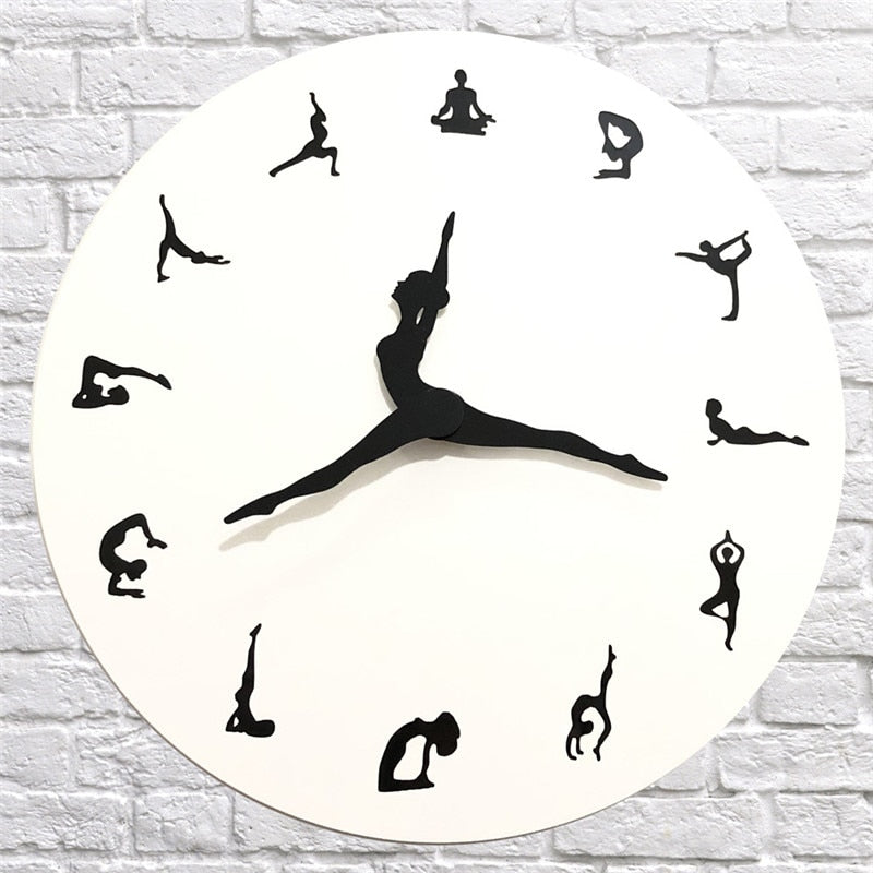 Yoga Time Decorative Wall Clock