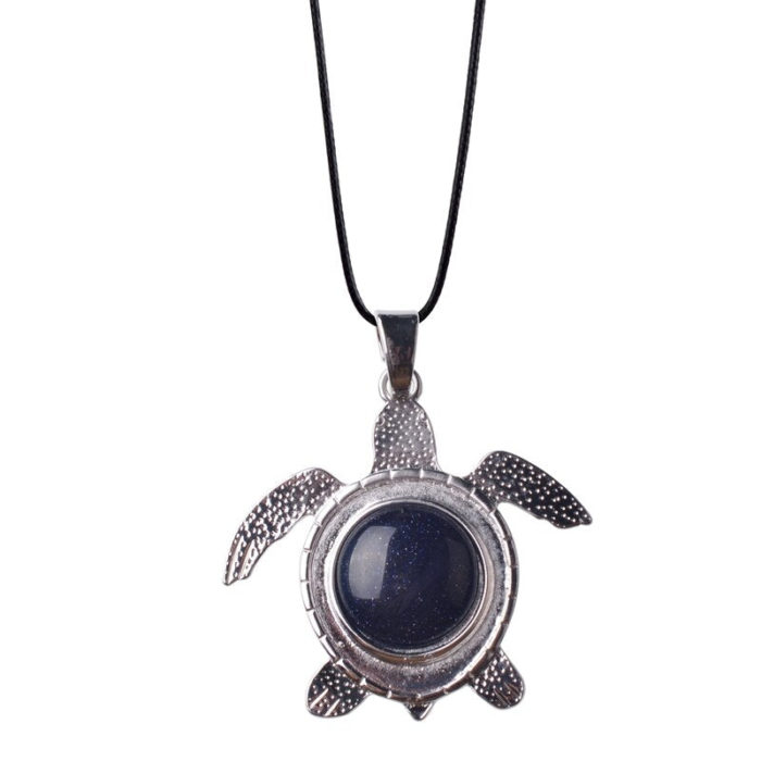 Sea Turtle Natural Stone Necklace