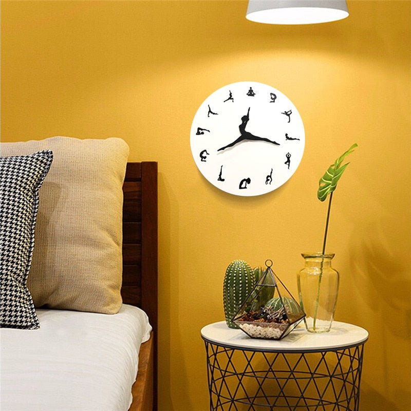 Yoga Time Decorative Wall Clock