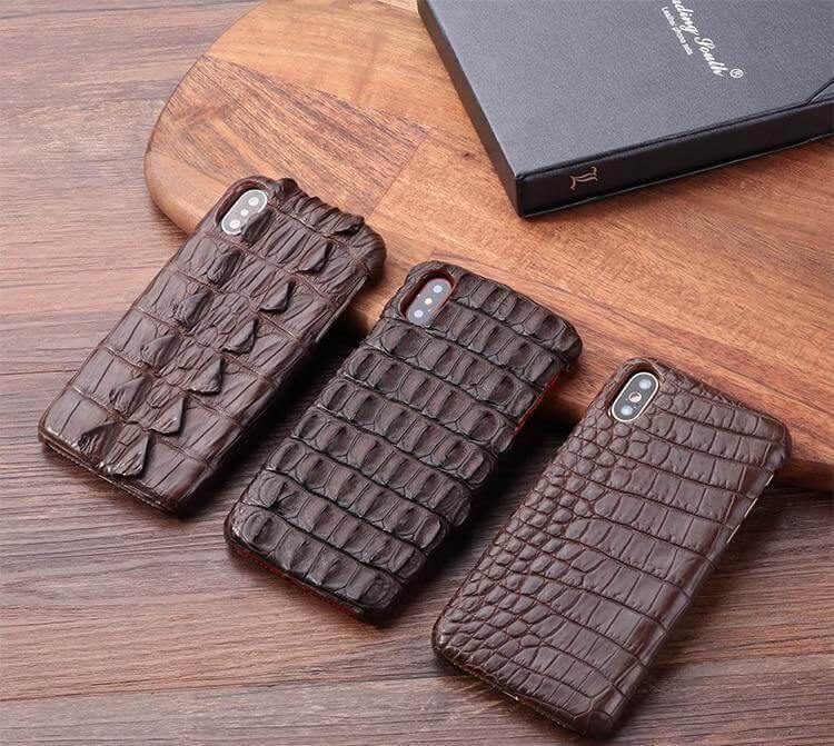 Luxury Natural Crocodile Skin Case for iPhone Models