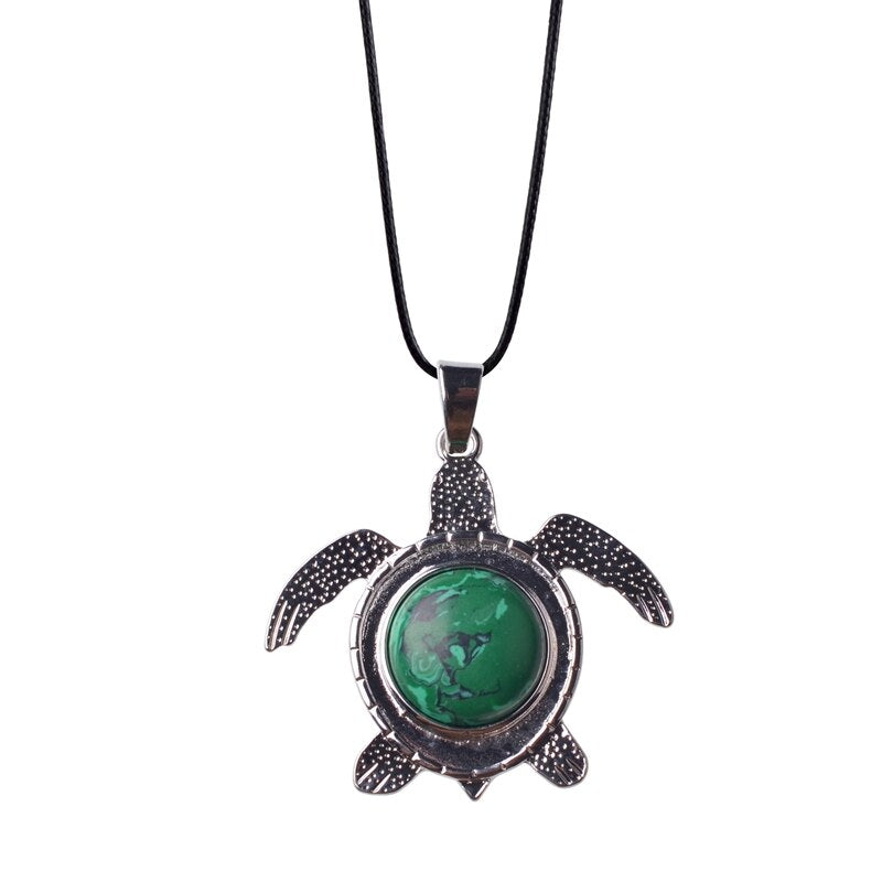 Sea Turtle Natural Stone Necklace