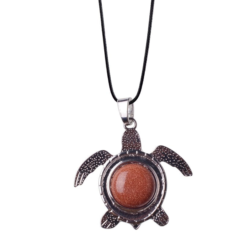 Sea Turtle Natural Stone Necklace