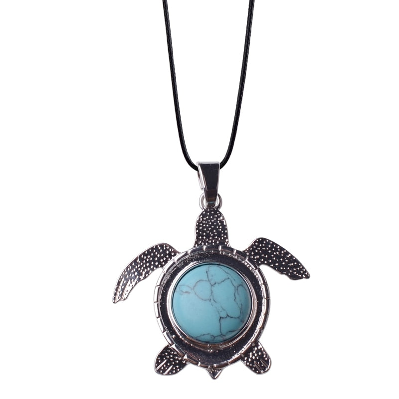 Sea Turtle Natural Stone Necklace
