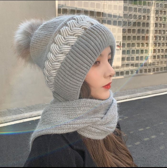 2in1 Wool Winter Scarf Hat - UTILITY5STORE