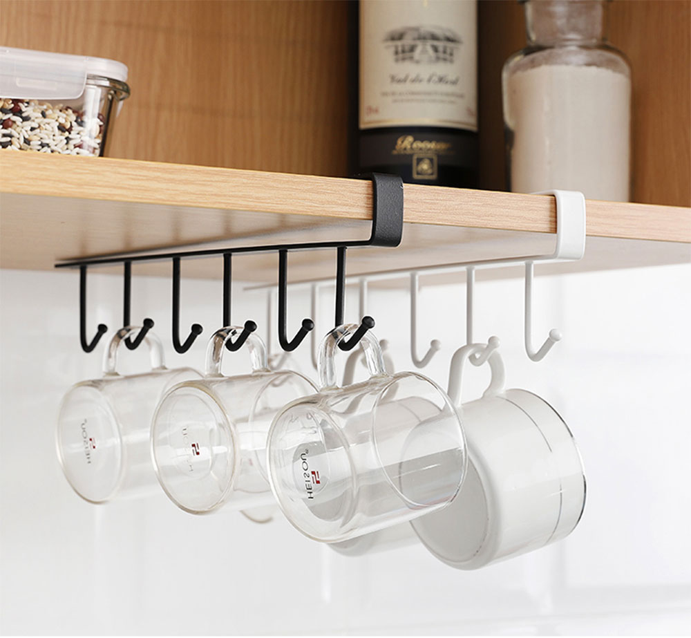 Kitchen Under Cabinet Organizer Hook Rack - UTILITY5STORE