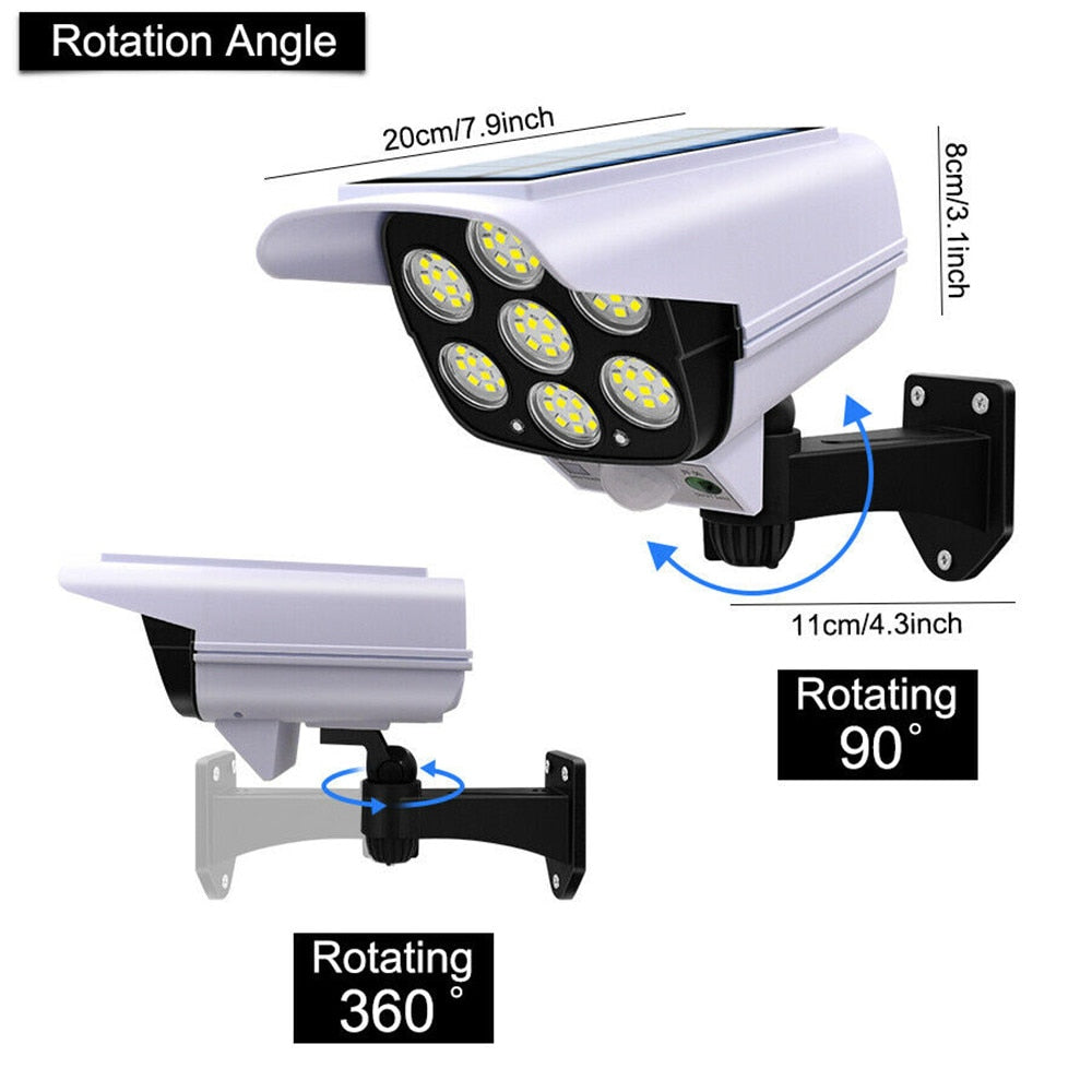 Solar Motion Sensor Dummy Security Camera Light