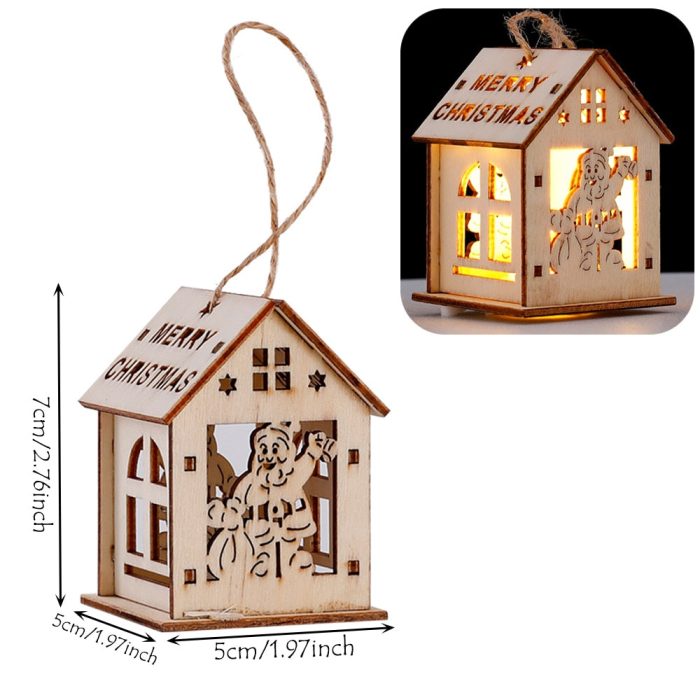 DIY Wooden Hanging House Decor Glowing Lamp