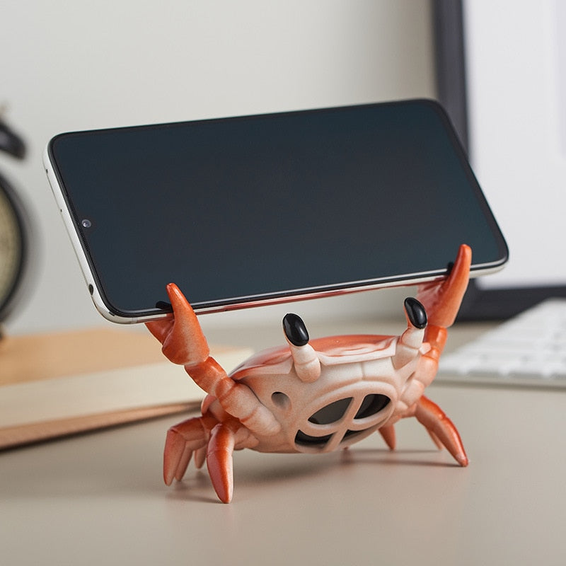 Creative Crab Phone Holder Wireless Bluetooth Mini Speaker