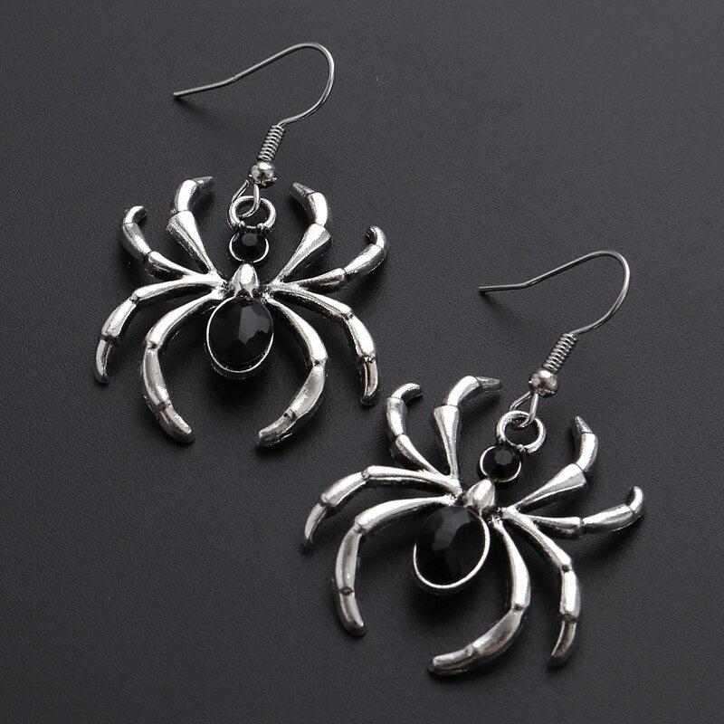 Black Spider Artsy Mystical Earrings