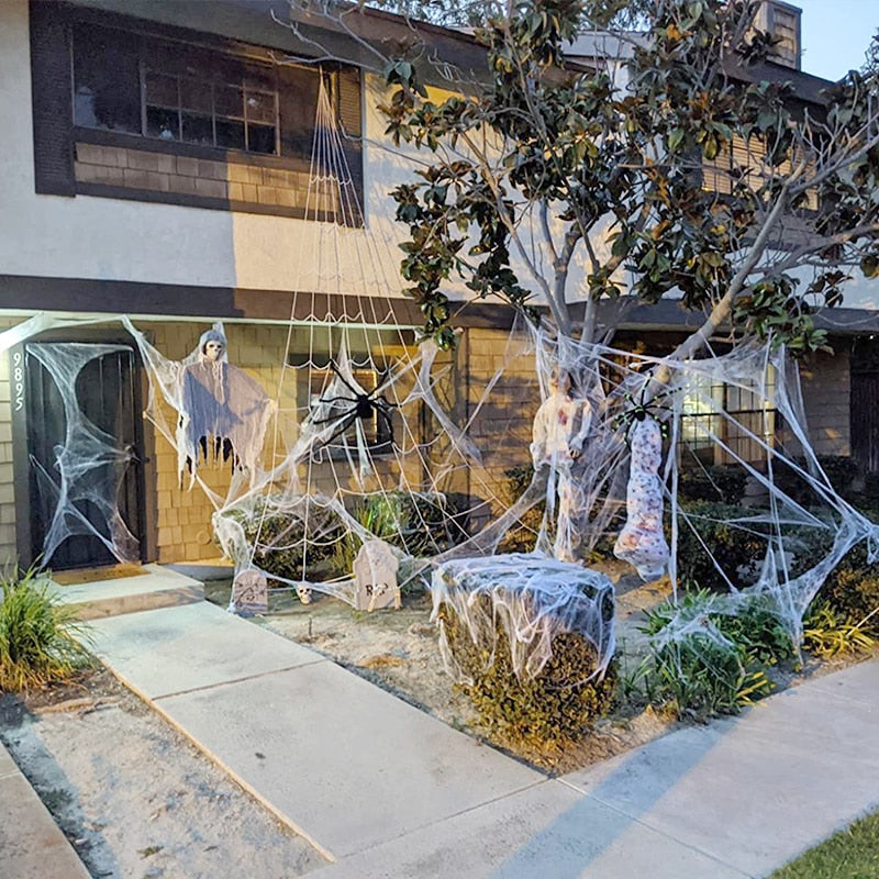 Artificial Stretchy Cobweb Halloween Decoration