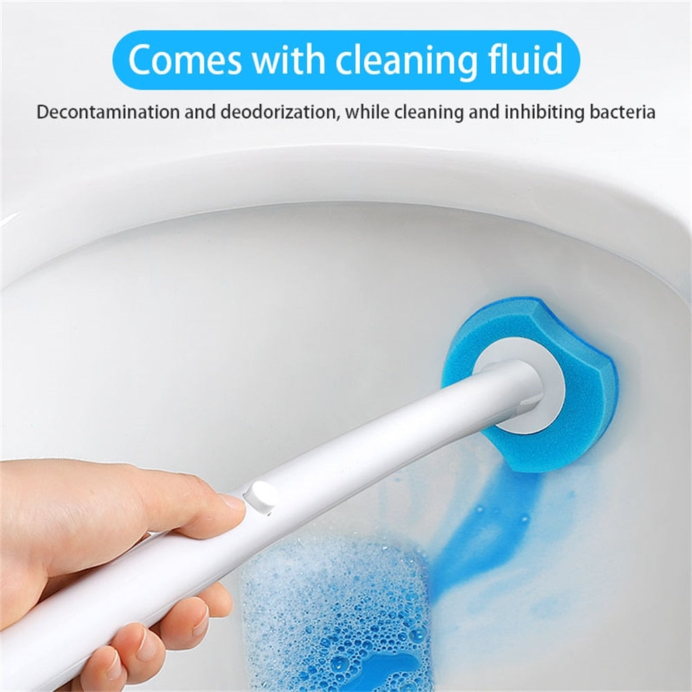 Long Handle Disposable Toilet Brush Set