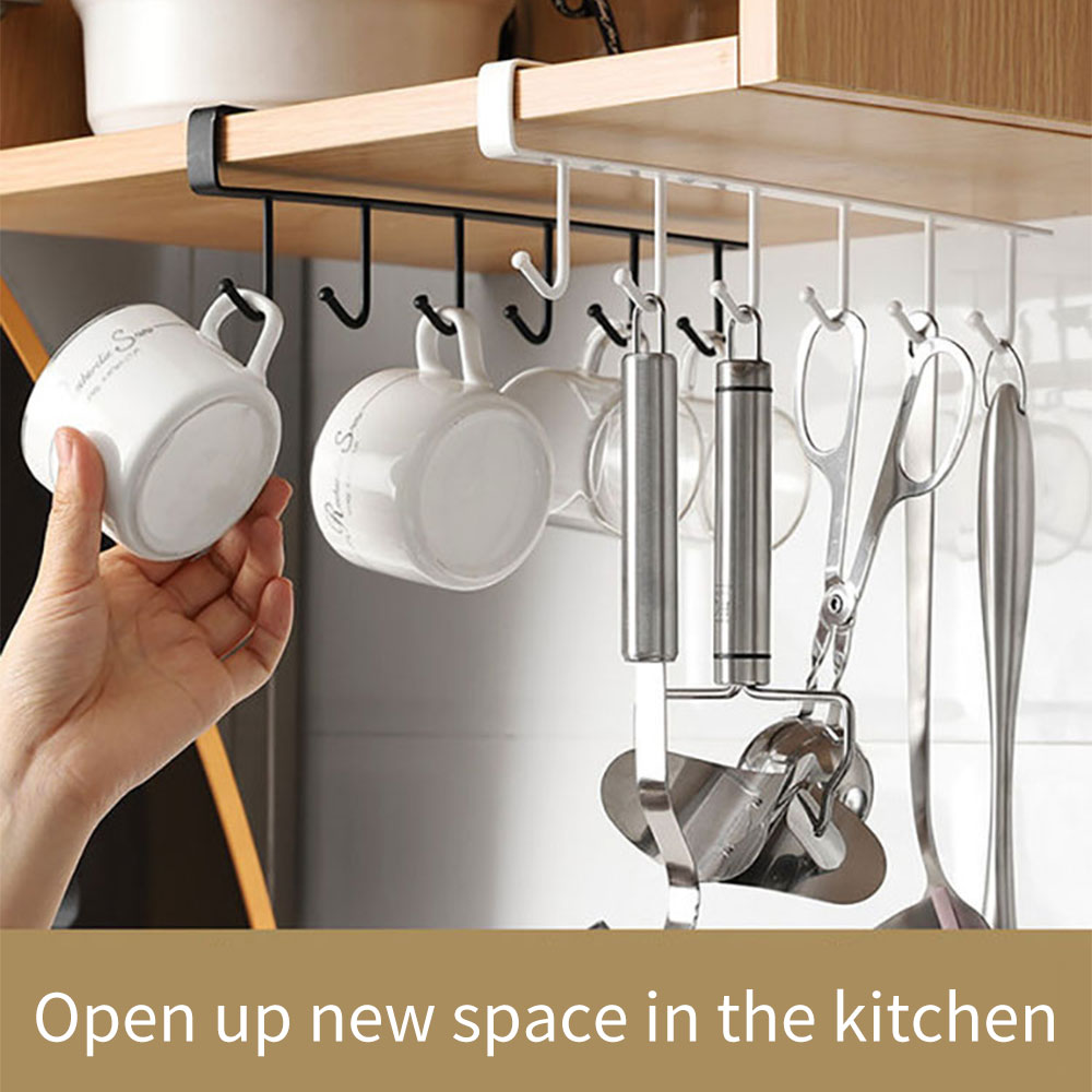 Kitchen Under Cabinet Organizer Hook Rack - UTILITY5STORE