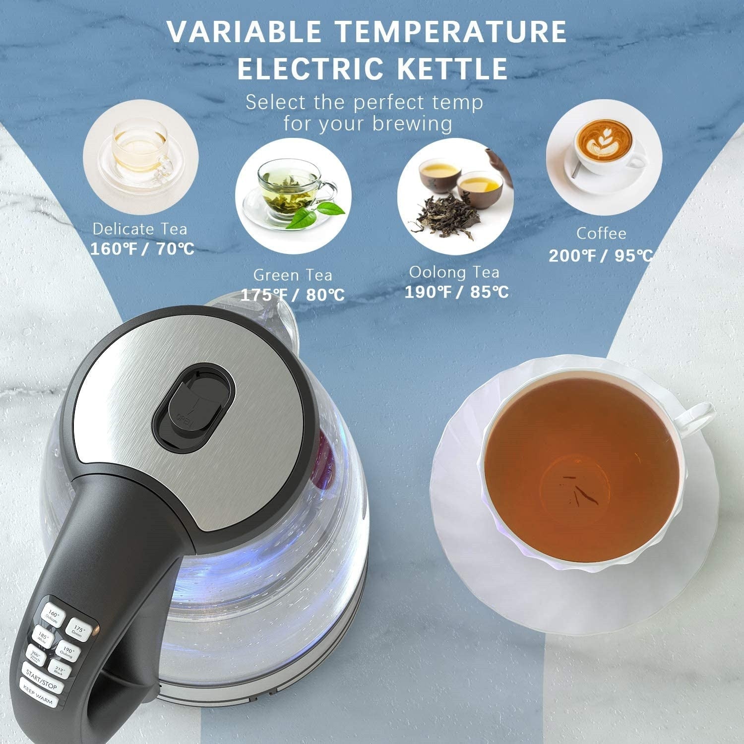 Smart Auto Temperature Electric Kettle