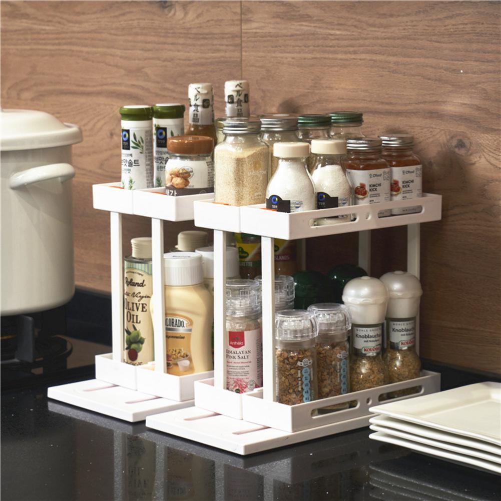 Easy Sliding Kitchen Seasoning Storage Rack