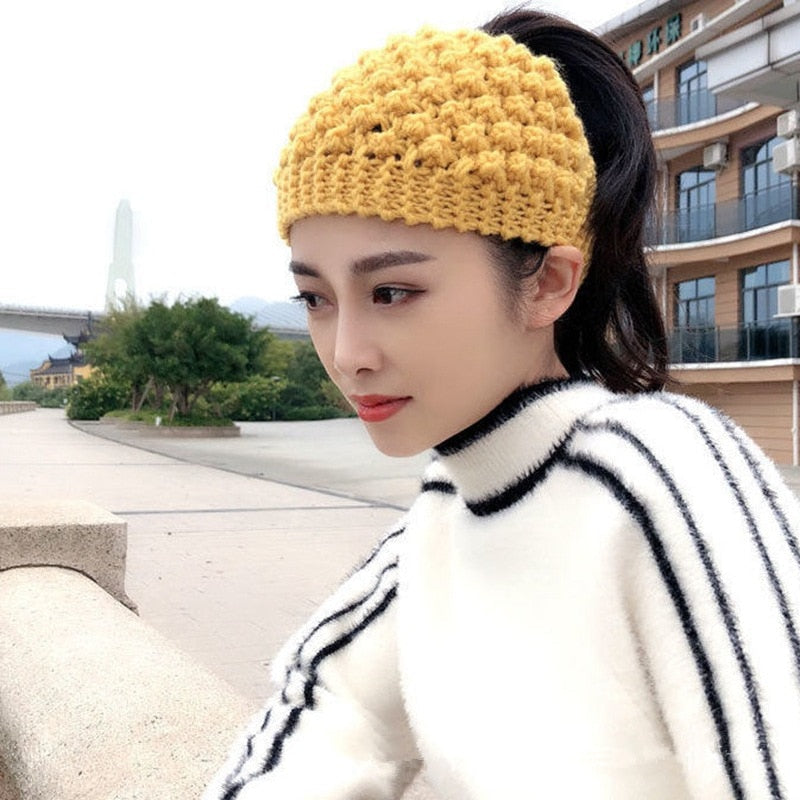 Cozy Crown Elastic Knitted Headband