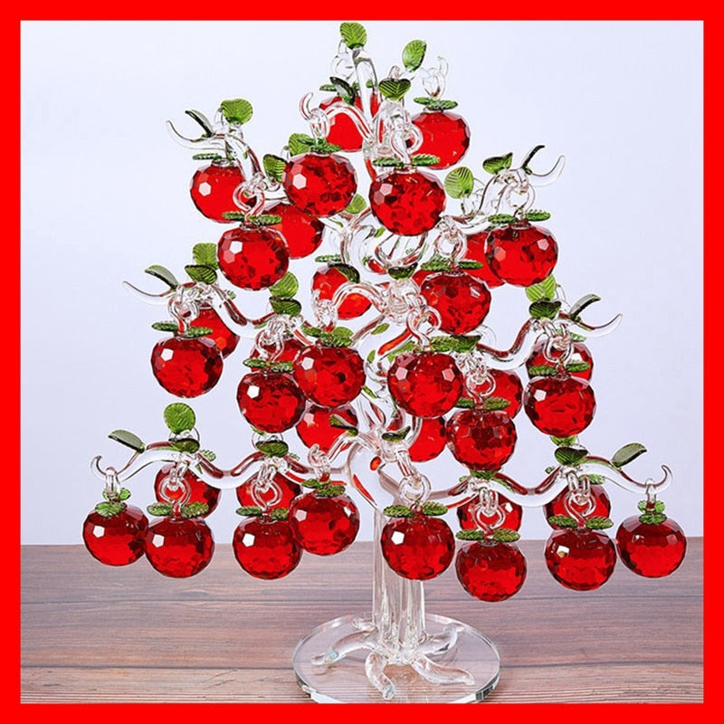 Elegant Crystal Apple Tree Home Decor