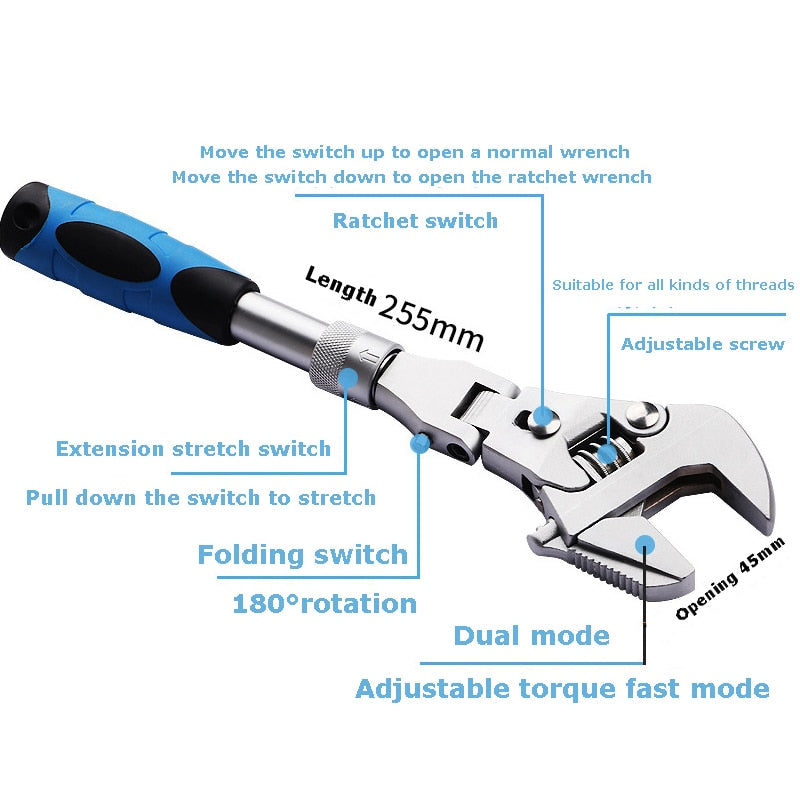 Multifunctional Adjustable Universal Wrench