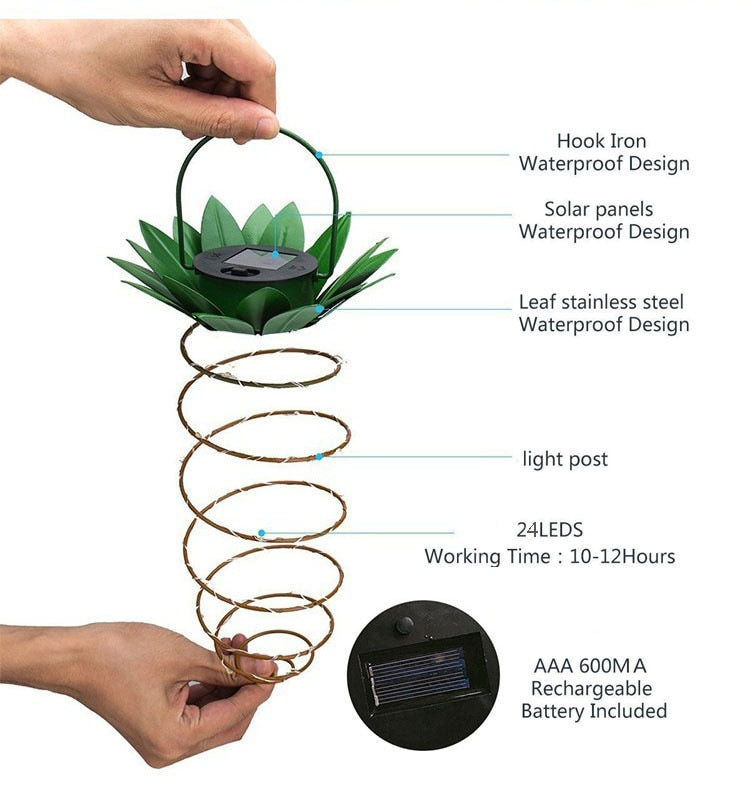 Pineapple Solar Garden Lamp