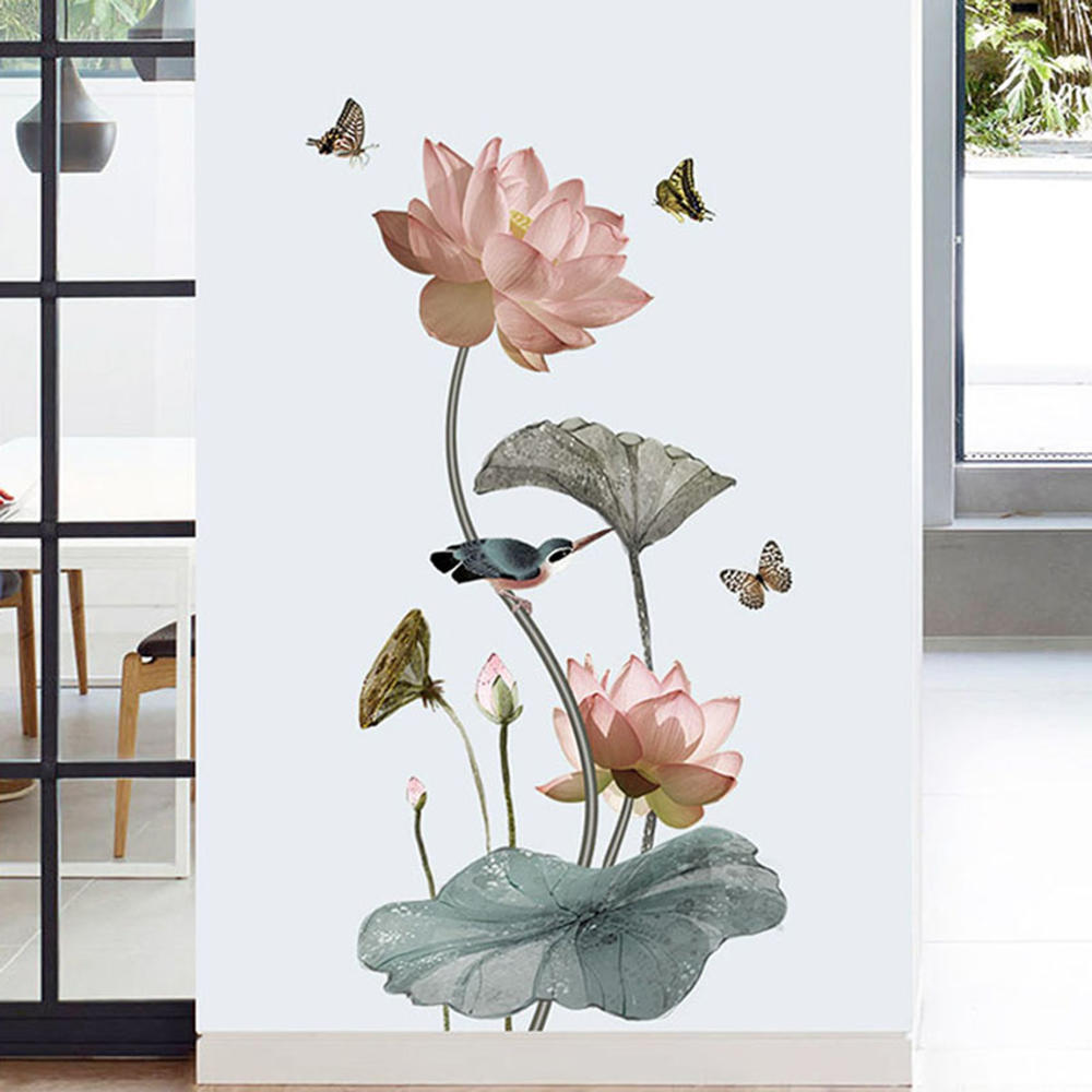 Modern Blossom Lotus Self-Adhesive Wall Sticker - UTILITY5STORE