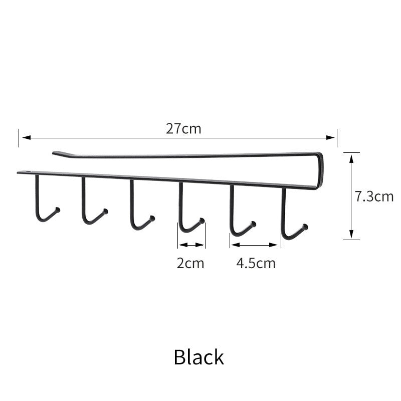 Kitchen Under Cabinet Organizer Hook Rack - UTILITY5STORE