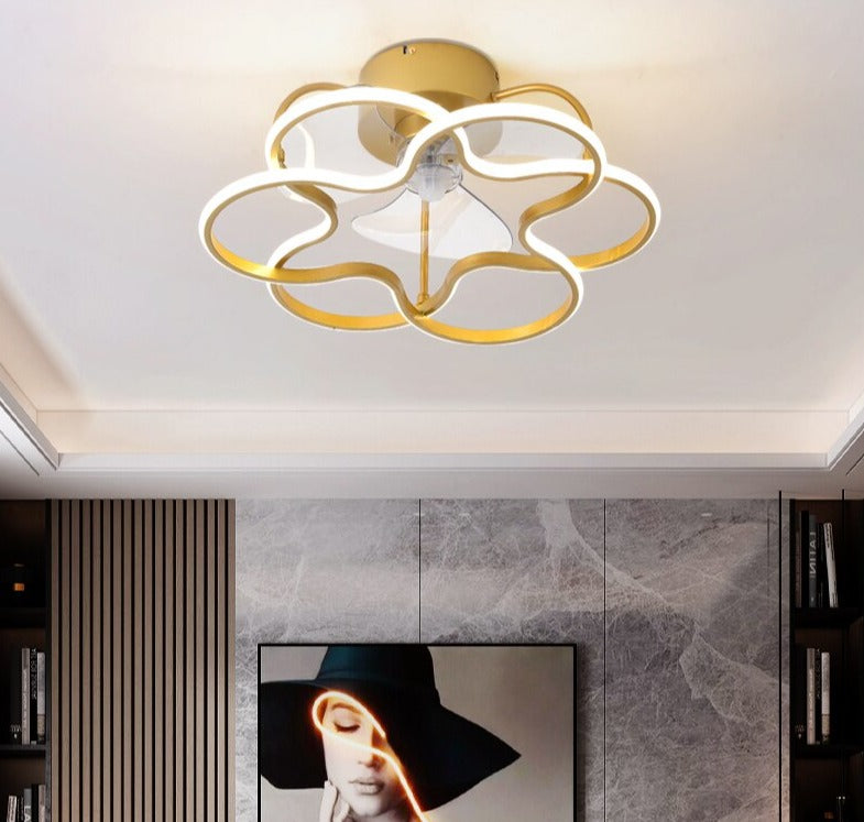 Elegant Modern LED Ceiling Fan Lamp
