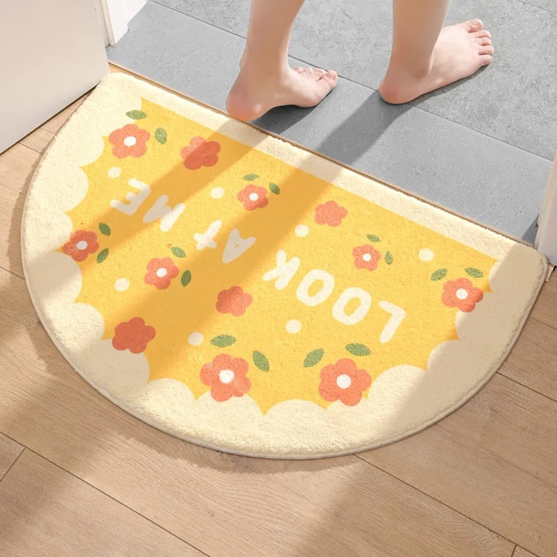 Floral Non-Slip Kawaii Doormats - UTILITY5STORE