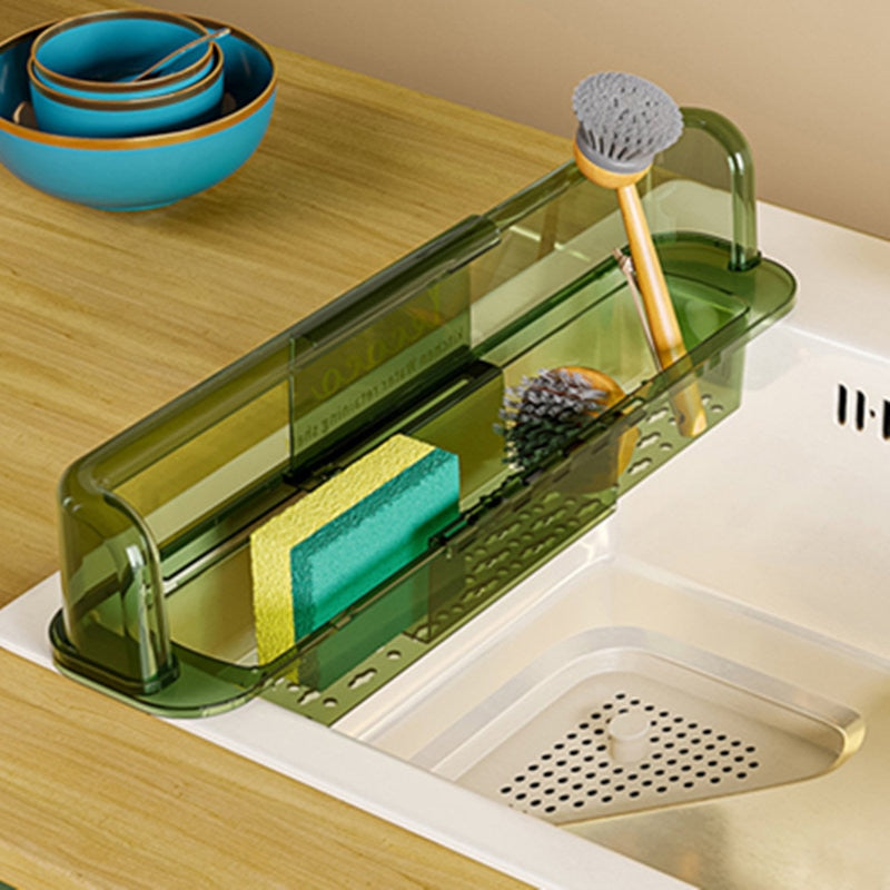 Splash-Proof Telescopic Sink Storage Rack