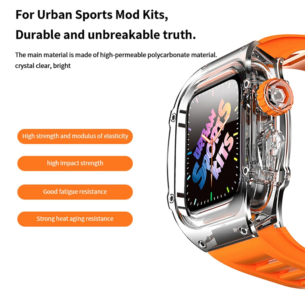 Transparent Smart Watch Strap Mod Kit Case