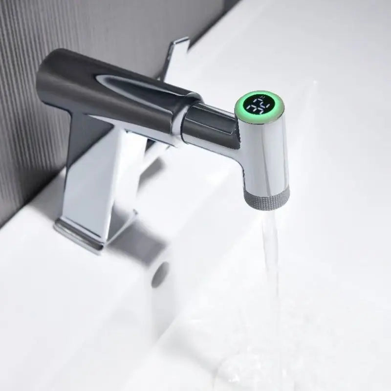 Futuristic Smart Display Waterfall Temperature Control Faucet