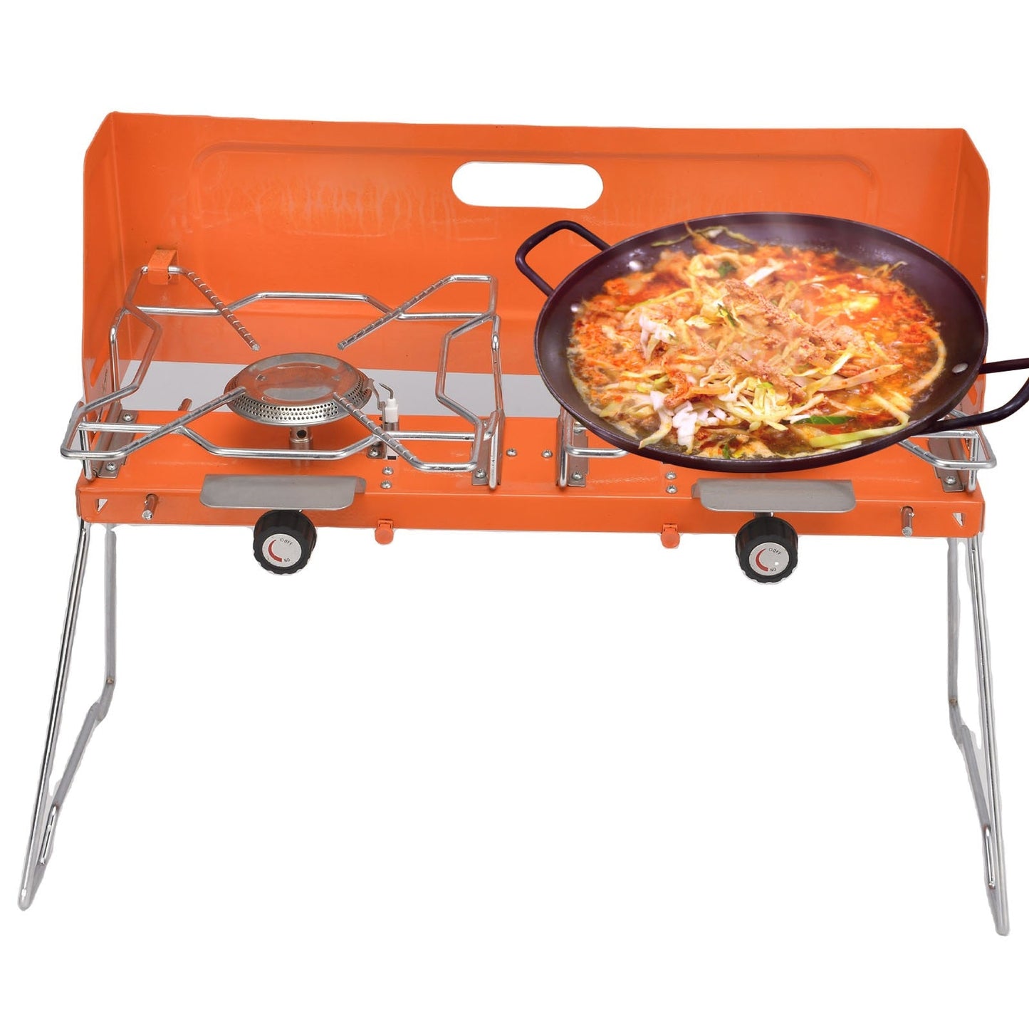 Foldable Portable Camping Double Burner Gas Stove