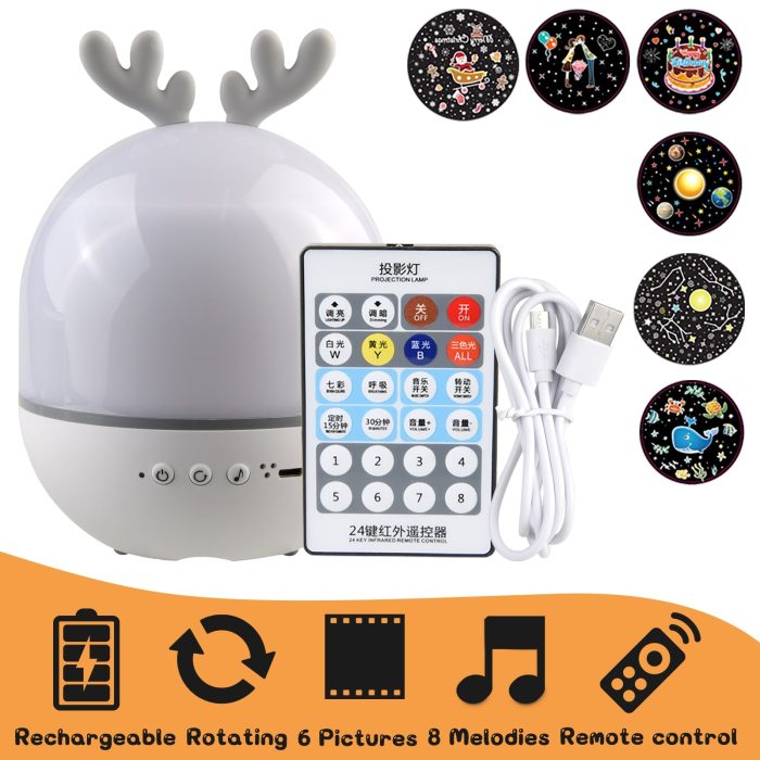 Rotating Deer Music Star Projector Night Lamp - UTILITY5STORE