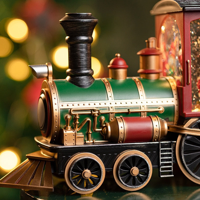 Santa Claus Christmas Train Music Box