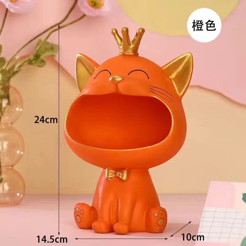 Fortune Kitty Statue Home Storage Box