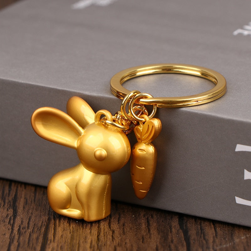 Lucky Rabbit Ring Keychain