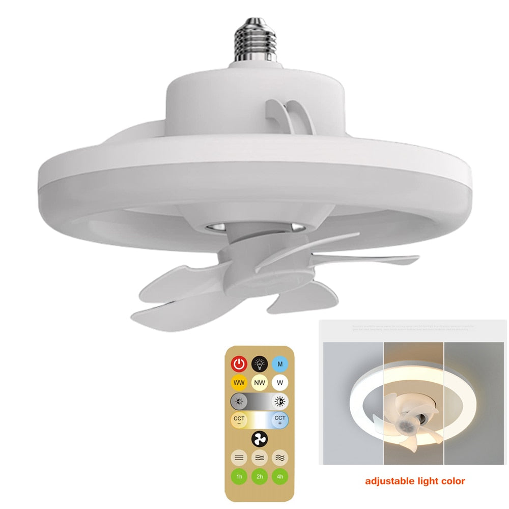 2in1 Radiant Rotating RC Ceiling Fan Lamp - UTILITY5STORE