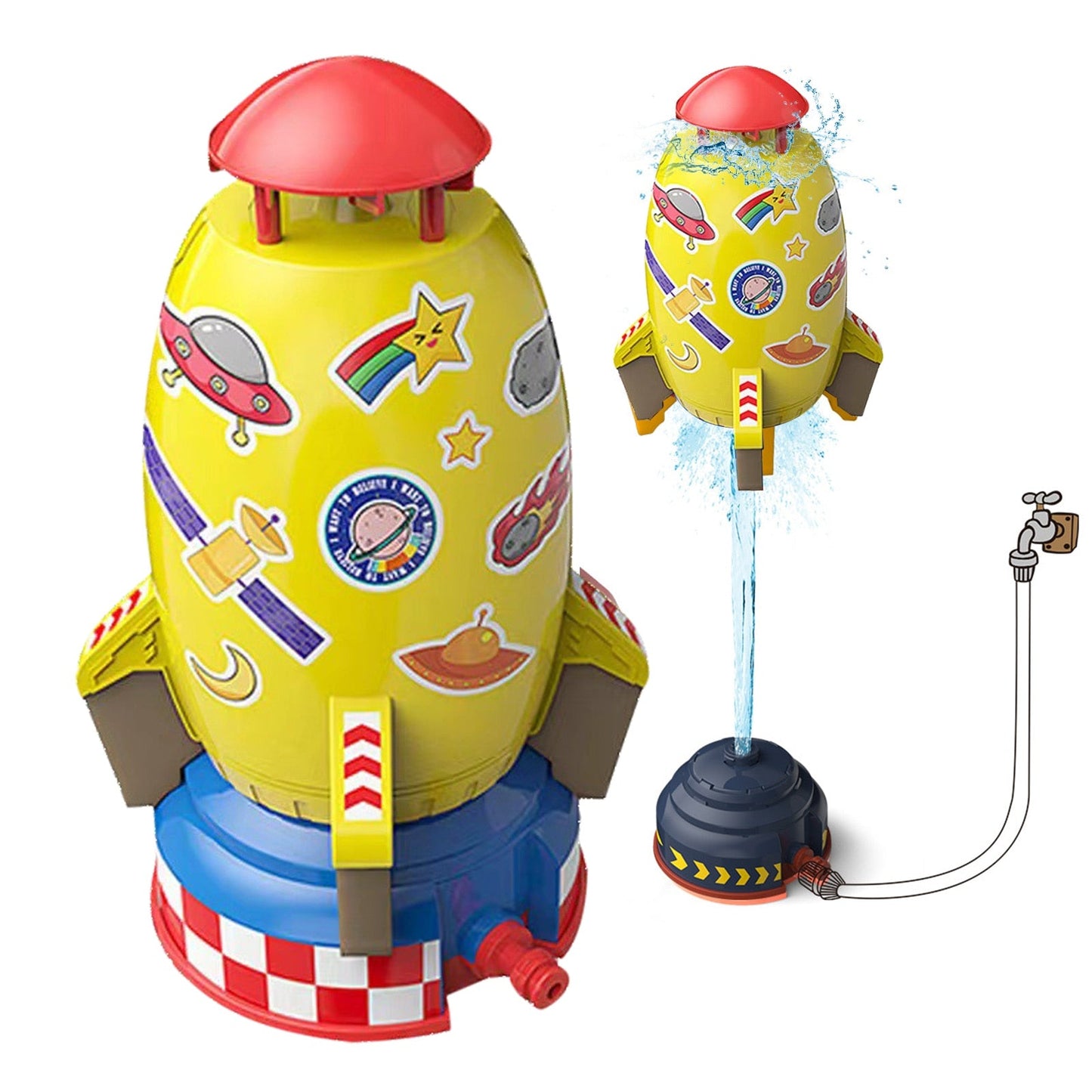 Water Spray Space Rocket Launcher Kids Toy