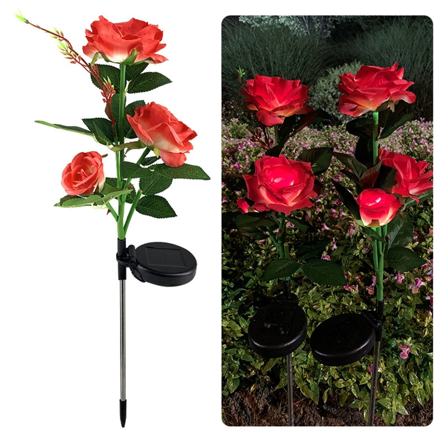 LED Solar Rose Decorative Light